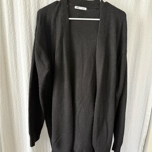 Zara Black Open-Front Cardigan Sweater